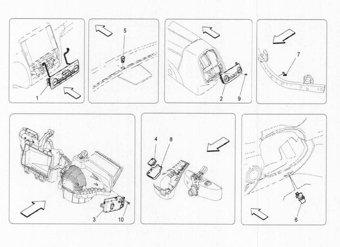 maserati qtp. v6 3.0 bt 410bhp 2015 a c unit: electronic control parts diagram