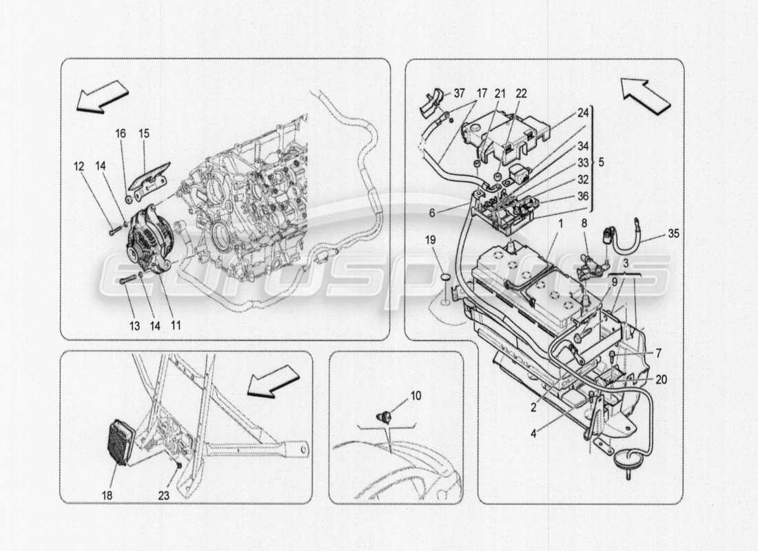 maserati qtp. v8 3.8 530bhp auto 2015 taillight clusters parts diagram