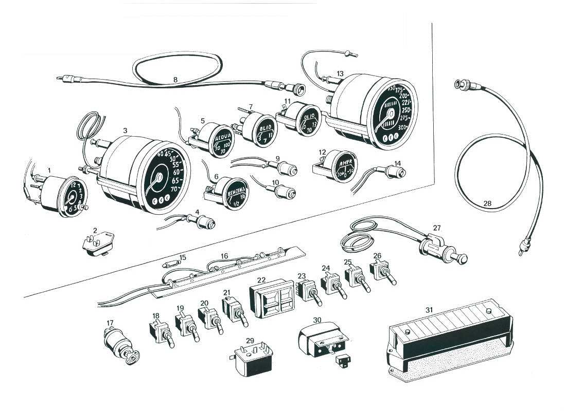 maserati mexico dashboard instruments part diagram