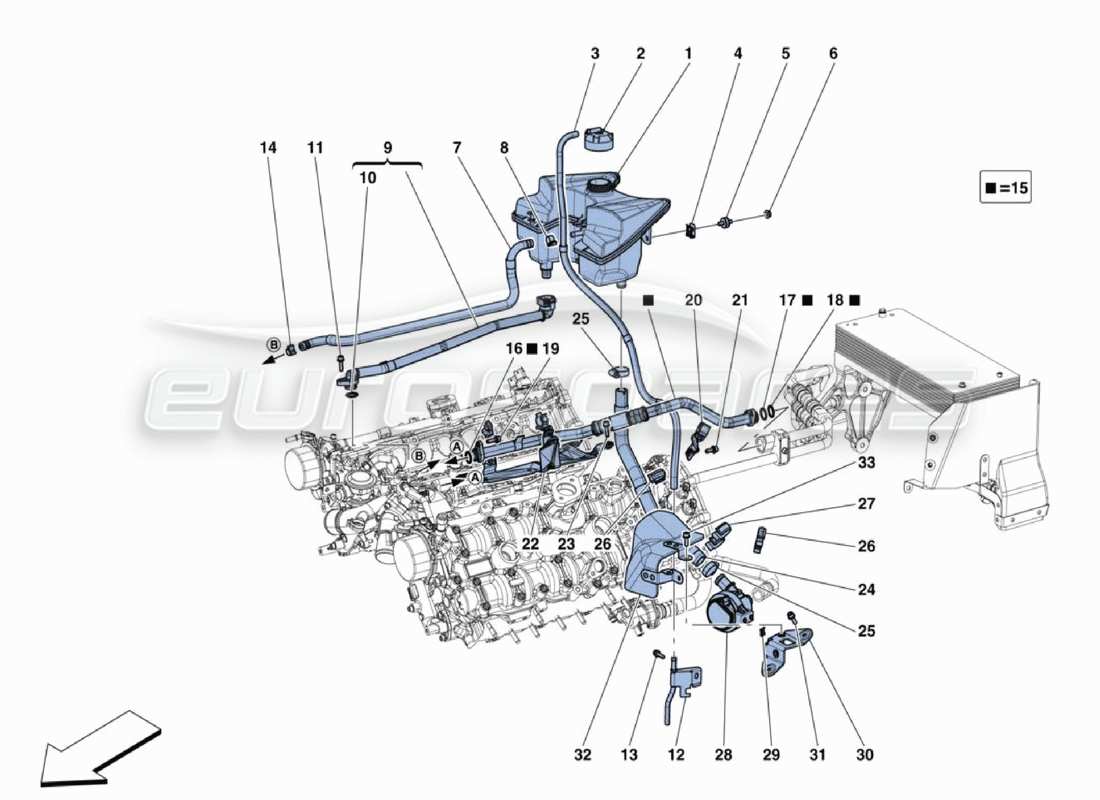 ferrari 488 challenge cooling parts diagram