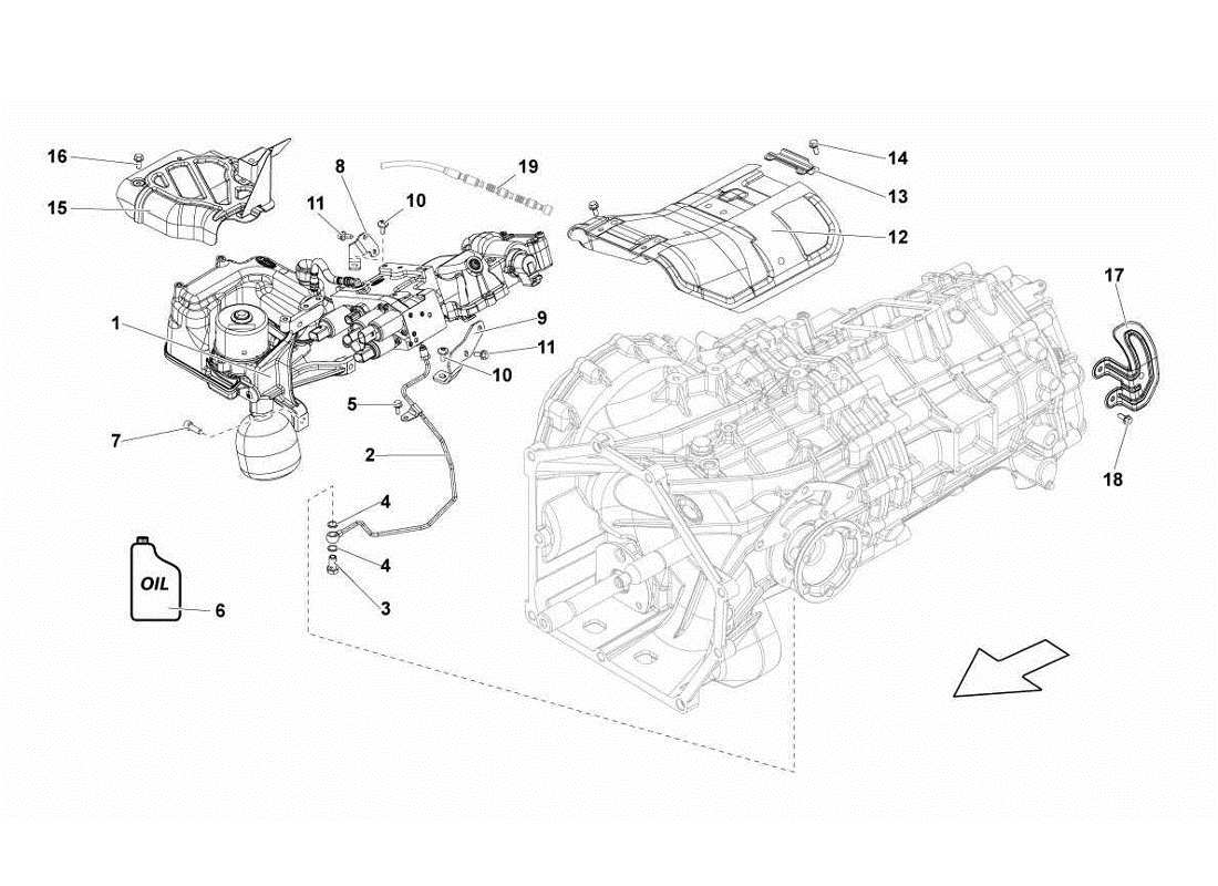 lamborghini gallardo lp560-4s update e-gear valves group part diagram