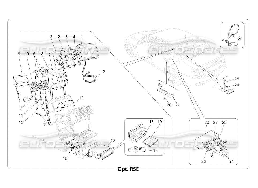 maserati qtp. (2011) 4.7 auto it system part diagram