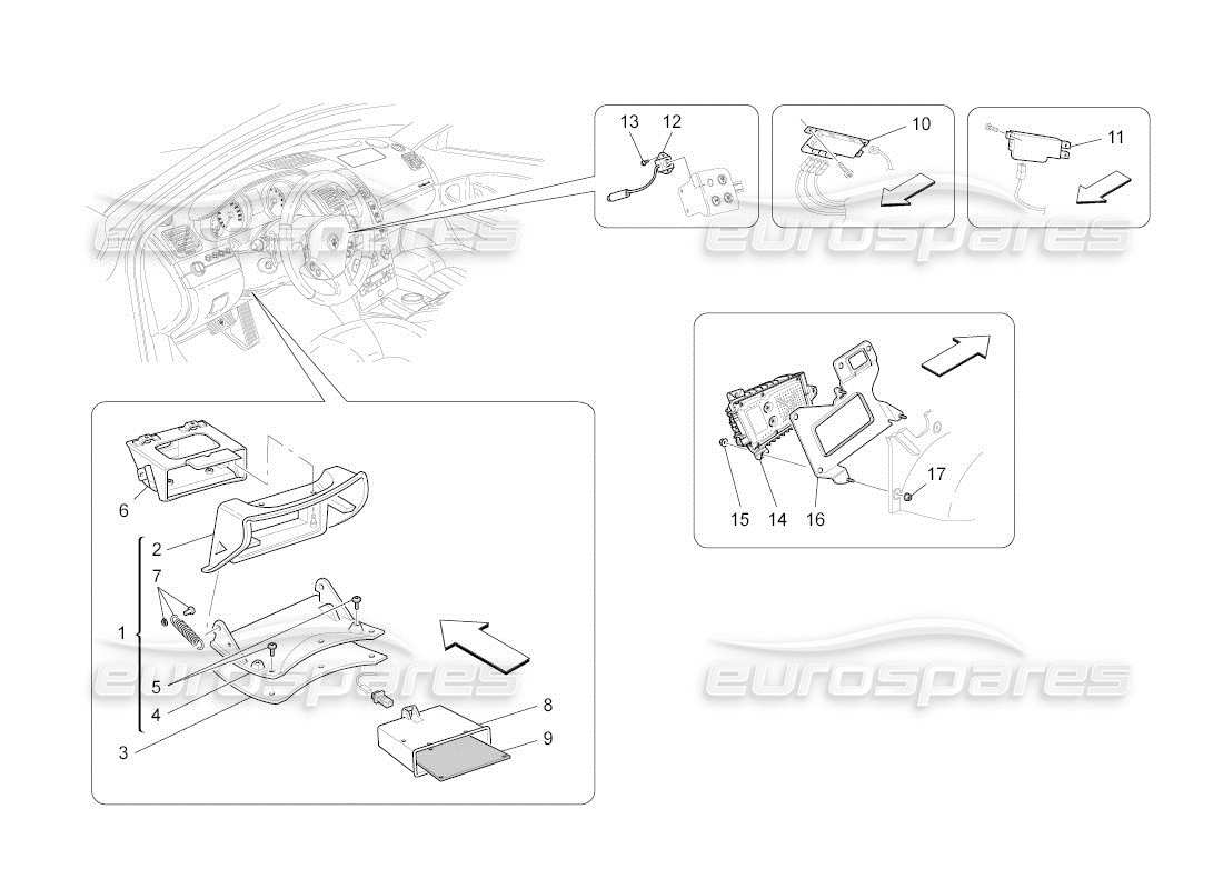 maserati qtp. (2011) 4.7 auto it system part diagram