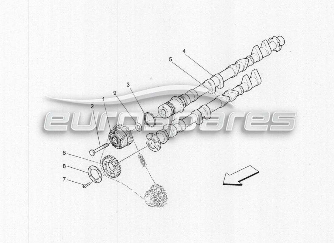 maserati grancabrio mc centenario rh cylinder head camshafts part diagram