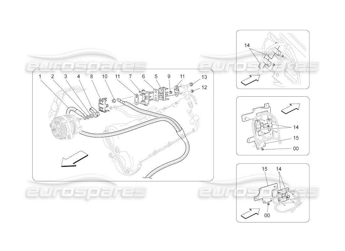 maserati qtp. (2010) 4.2 auto main wiring part diagram