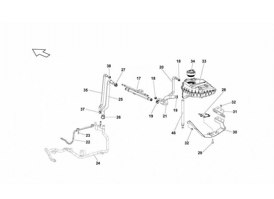 lamborghini gallardo lp570-4s perform water cooling system parts diagram