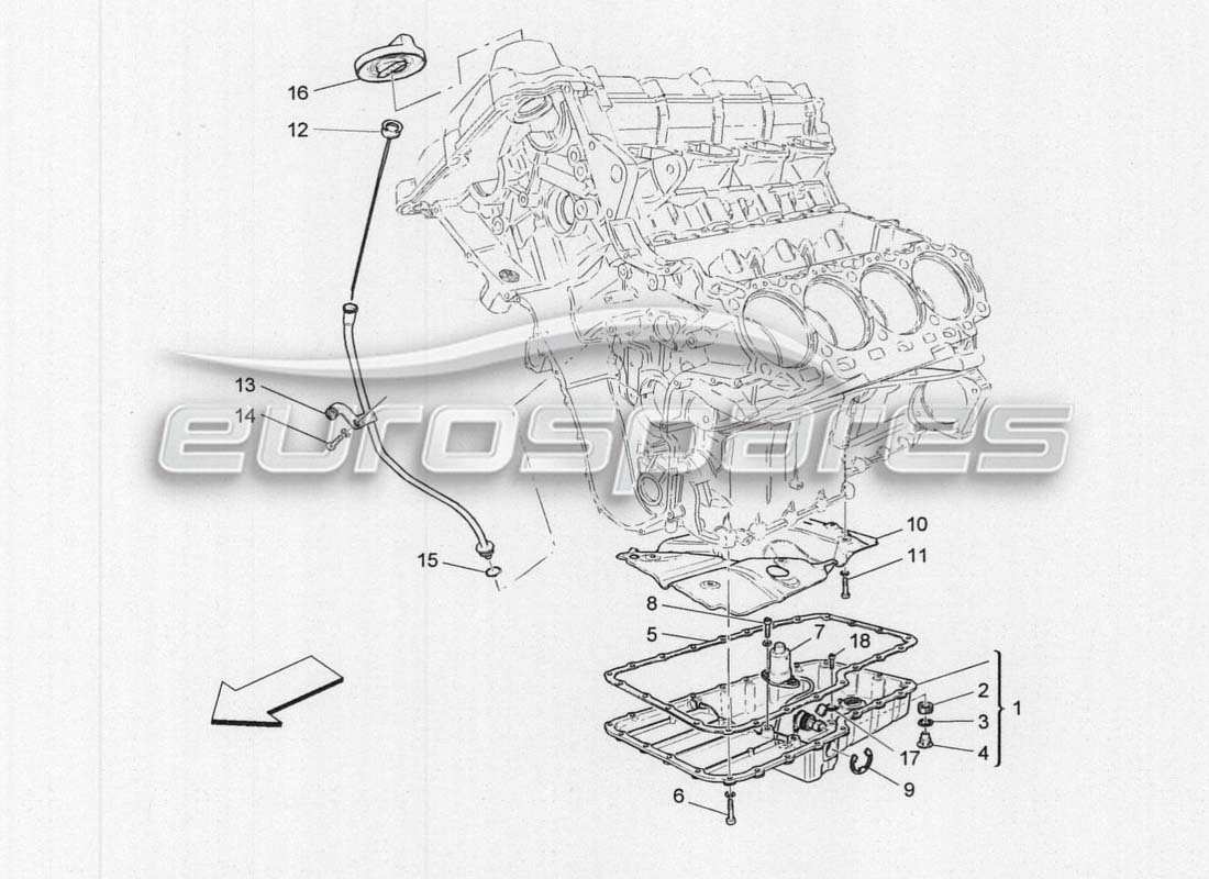 maserati grancabrio mc centenario circuit and collection lubrication parts diagram