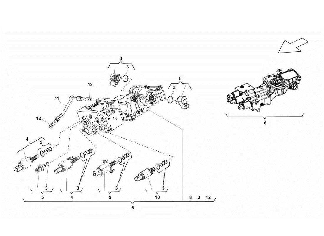 lamborghini gallardo lp560-4s update actuator group part diagram