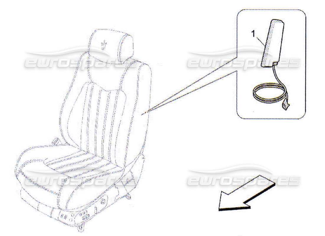 maserati qtp. (2010) 4.2 front side bag system parts diagram