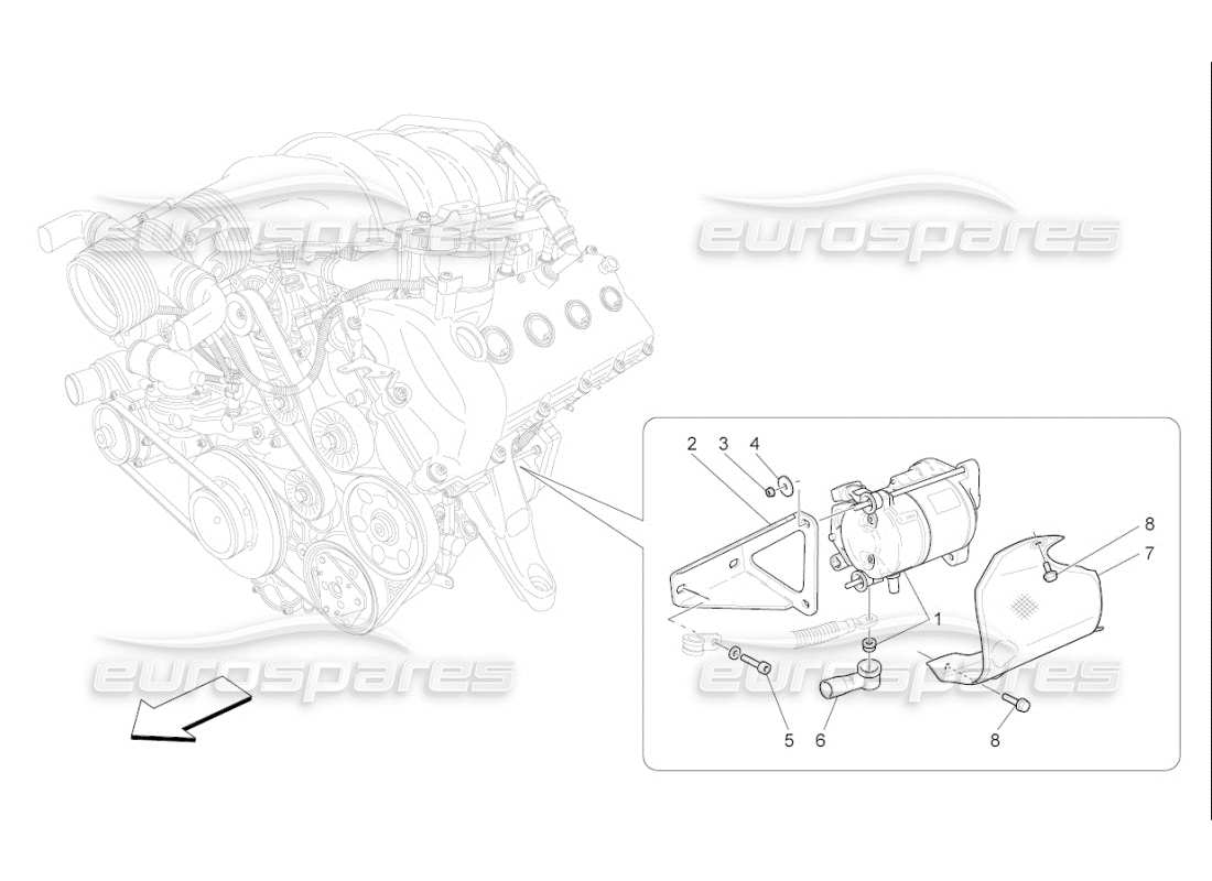 maserati qtp. (2008) 4.2 auto electronic control: engine ignition part diagram