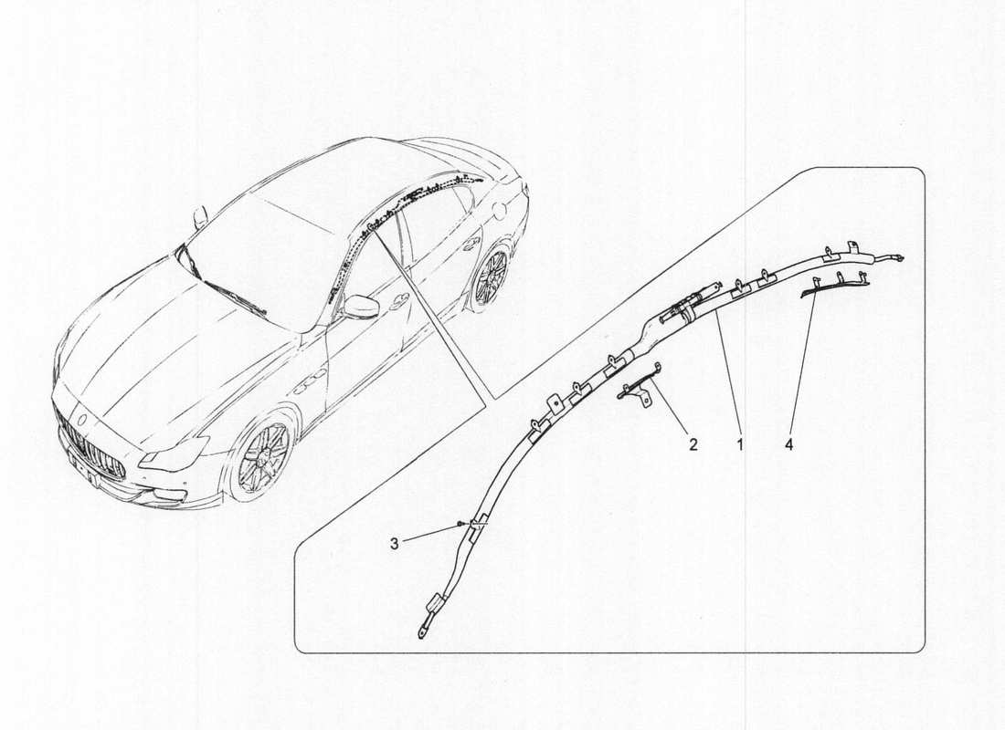 maserati qtp. v6 3.0 bt 410bhp 2wd 2017 window bag system parts diagram