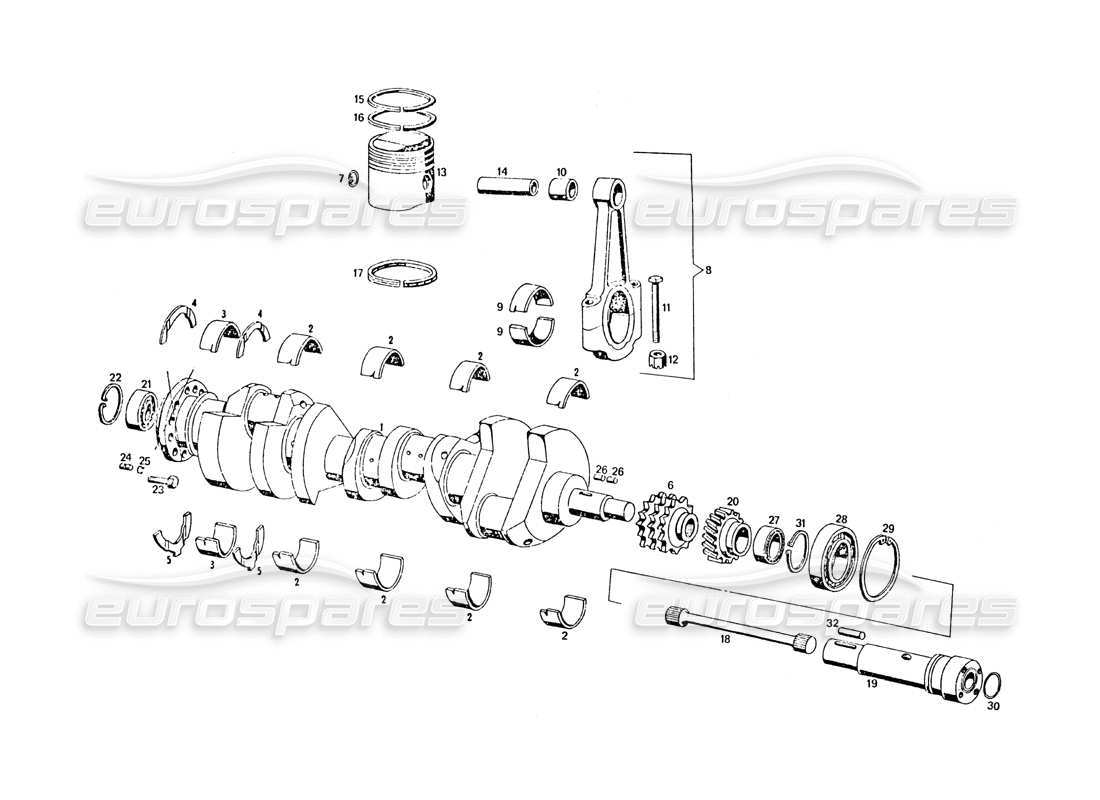 maserati khamsin moving parts part diagram