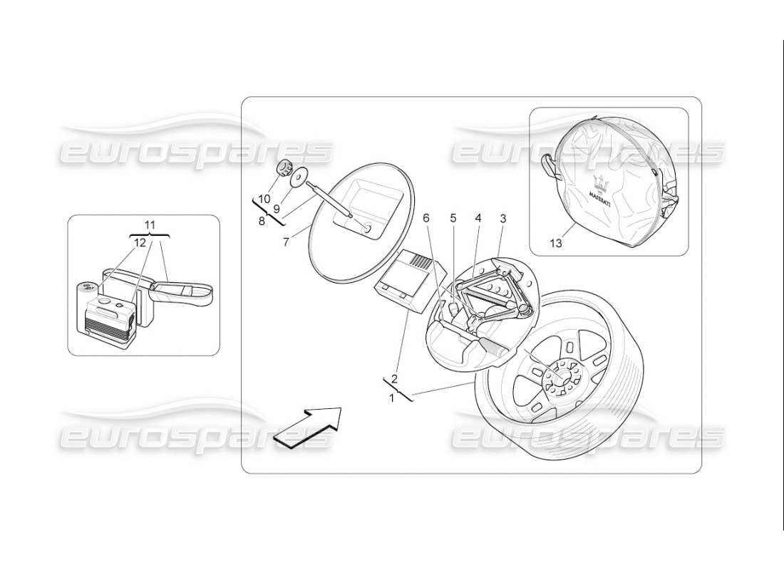 maserati qtp. (2008) 4.2 auto accessories provided part diagram