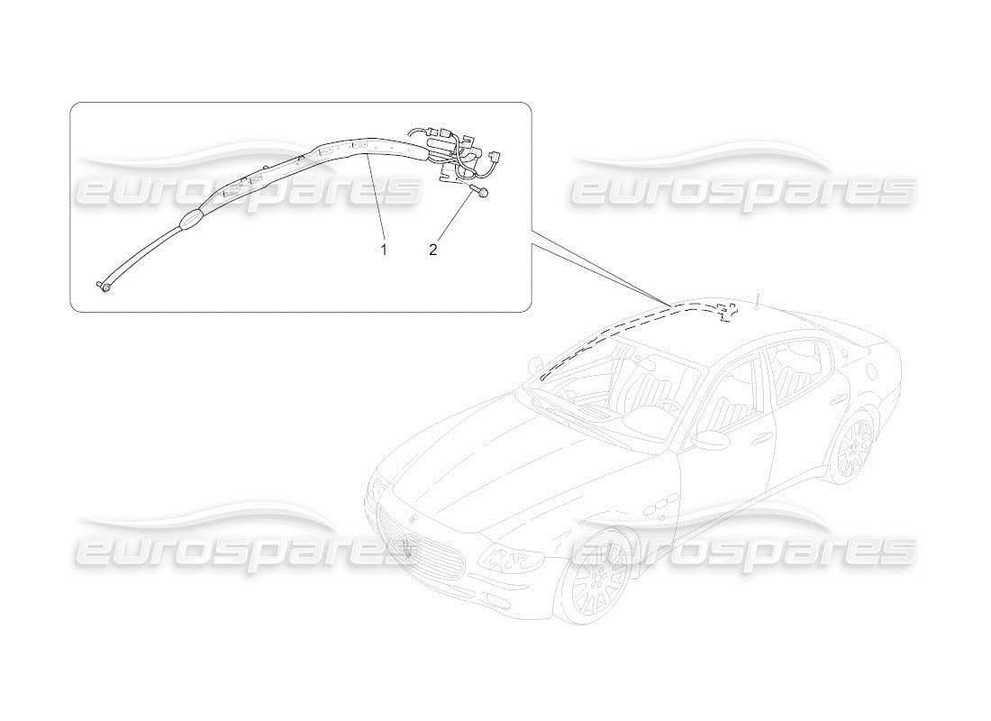 maserati qtp. (2010) 4.2 auto window bag system part diagram
