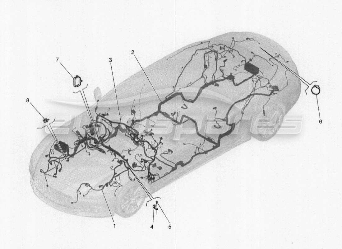 maserati qtp. v8 3.8 530bhp 2014 auto main wiring part diagram