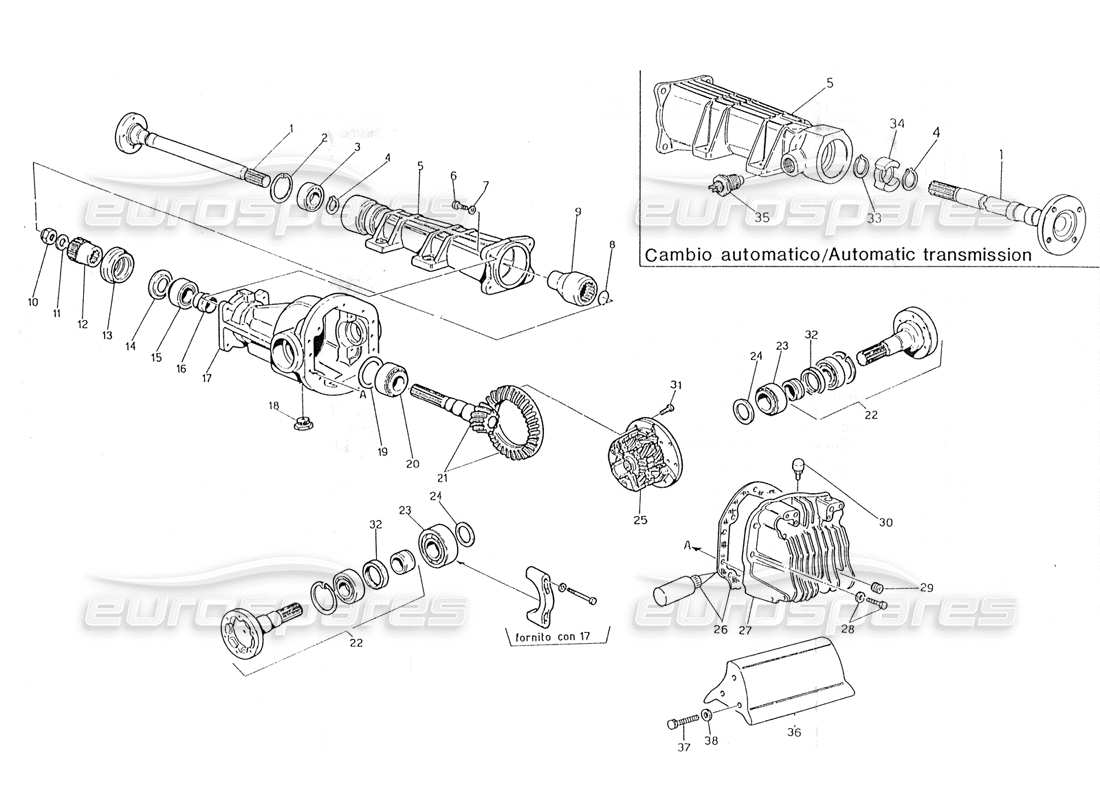 maserati 228 differential part diagram