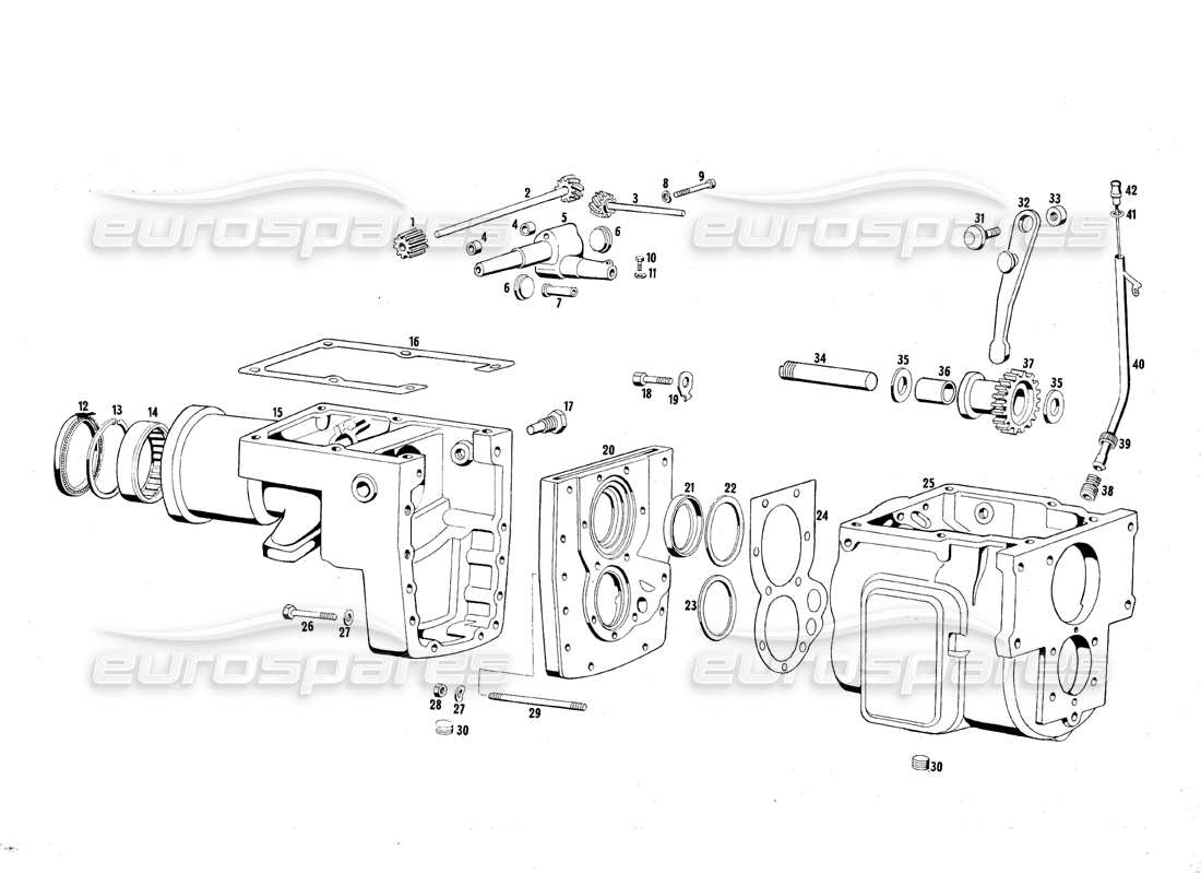 maserati mexico transmission housing part diagram