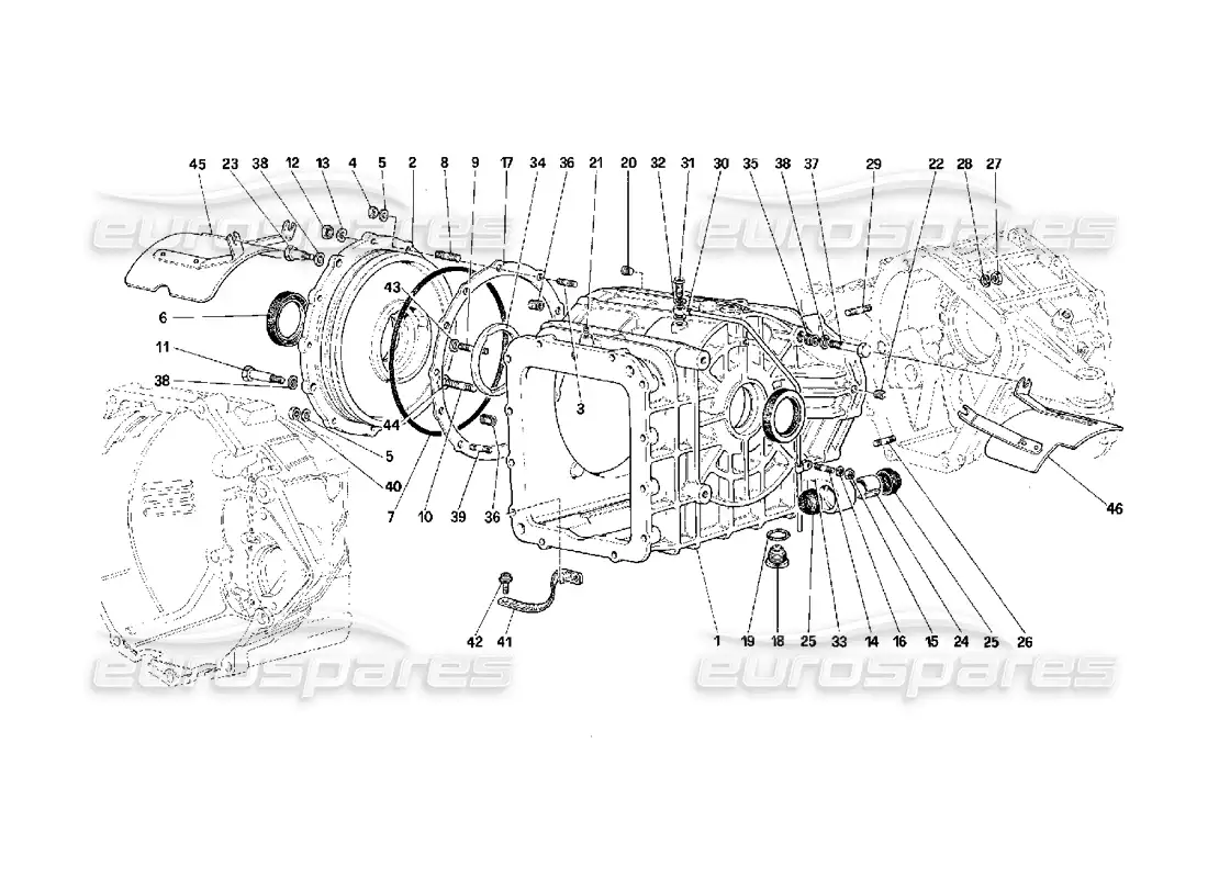 ferrari f40 differential gearbox parts diagram