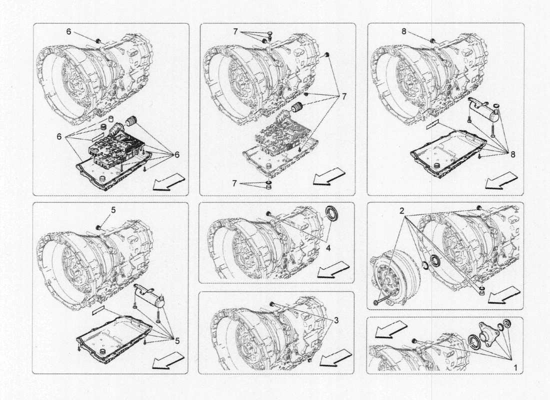 maserati qtp. v6 3.0 bt 410bhp 2015 gearbox housing parts diagram