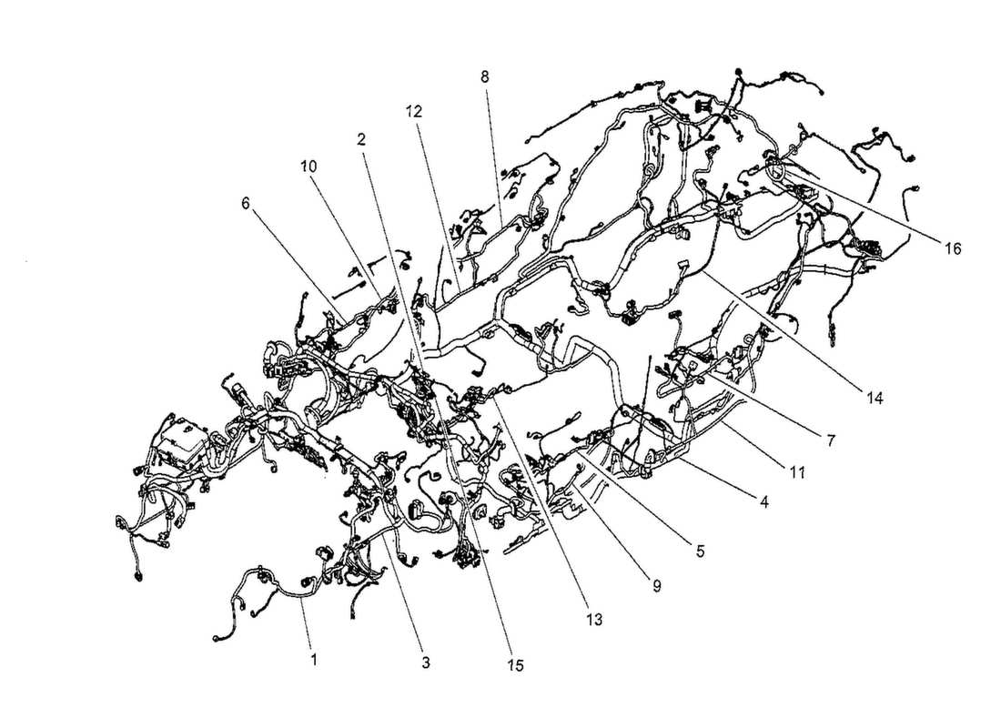 maserati qtp. v8 3.8 530bhp 2014 main wiring parts diagram