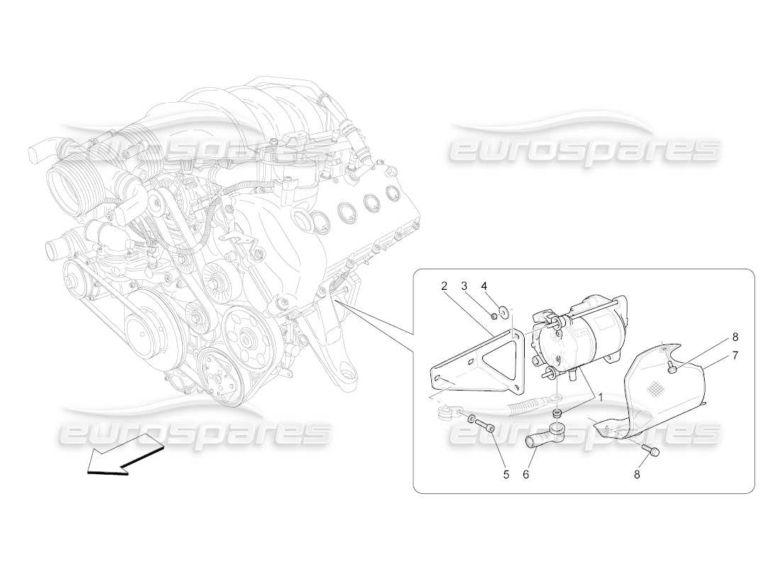 maserati qtp. (2009) 4.2 auto electronic control: engine ignition parts diagram