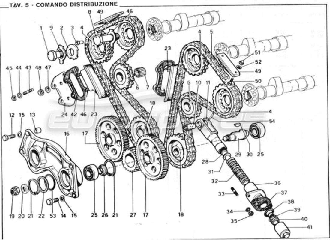 ferrari 246 gt series 1 timing control part diagram