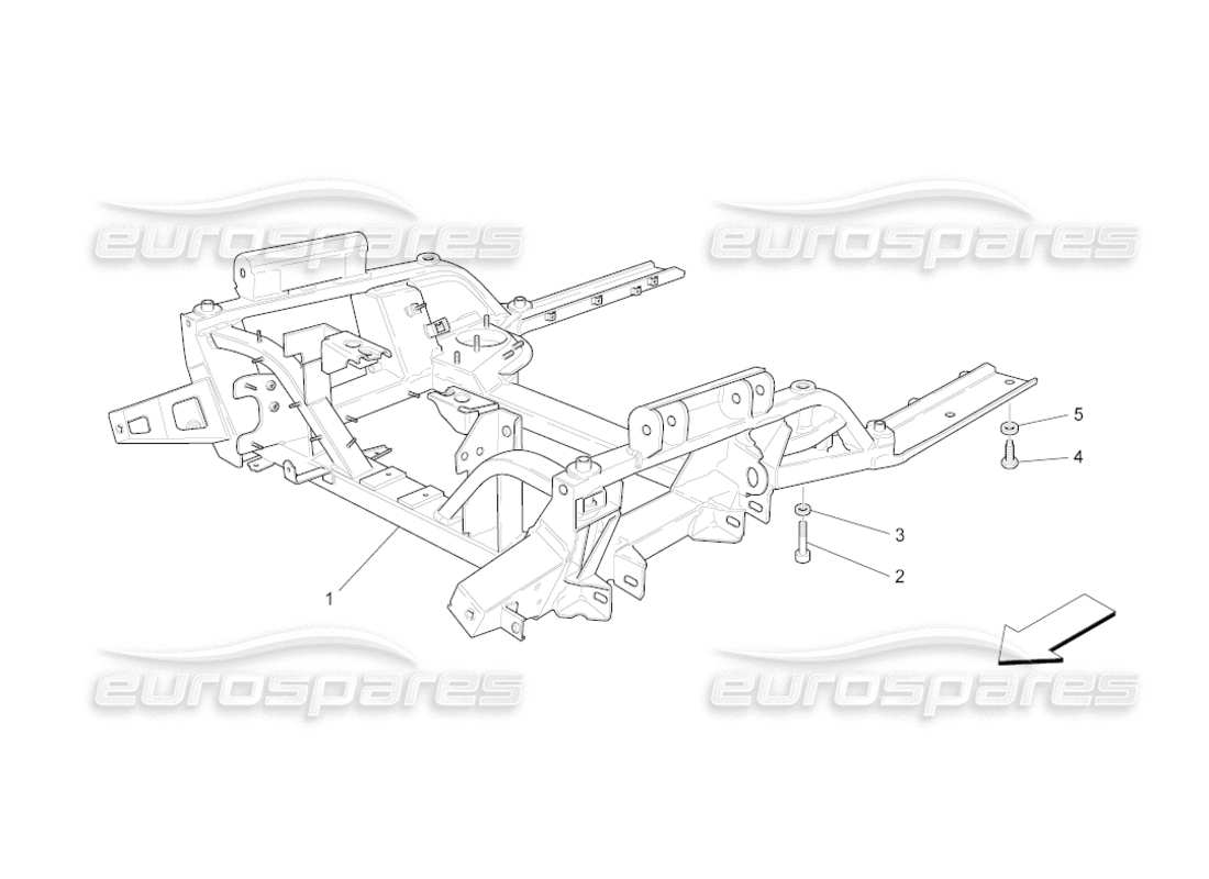 maserati grancabrio (2010) 4.7 front underchassis parts diagram