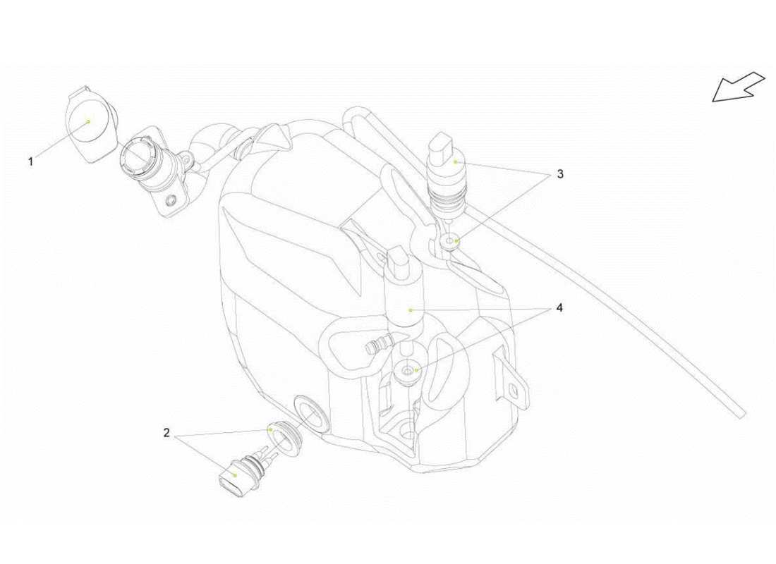 lamborghini gallardo lp560-4s update washer reservoir assembly part diagram