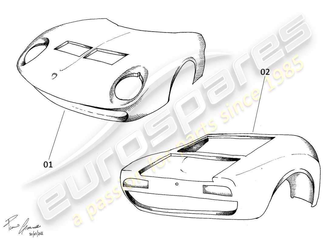 lamborghini miura p400 body parts diagram