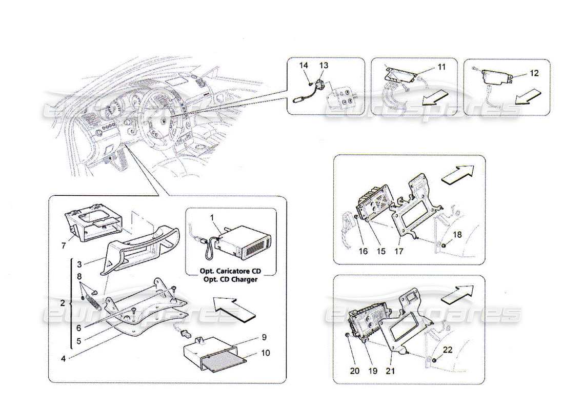 maserati qtp. (2010) 4.2 it system parts diagram