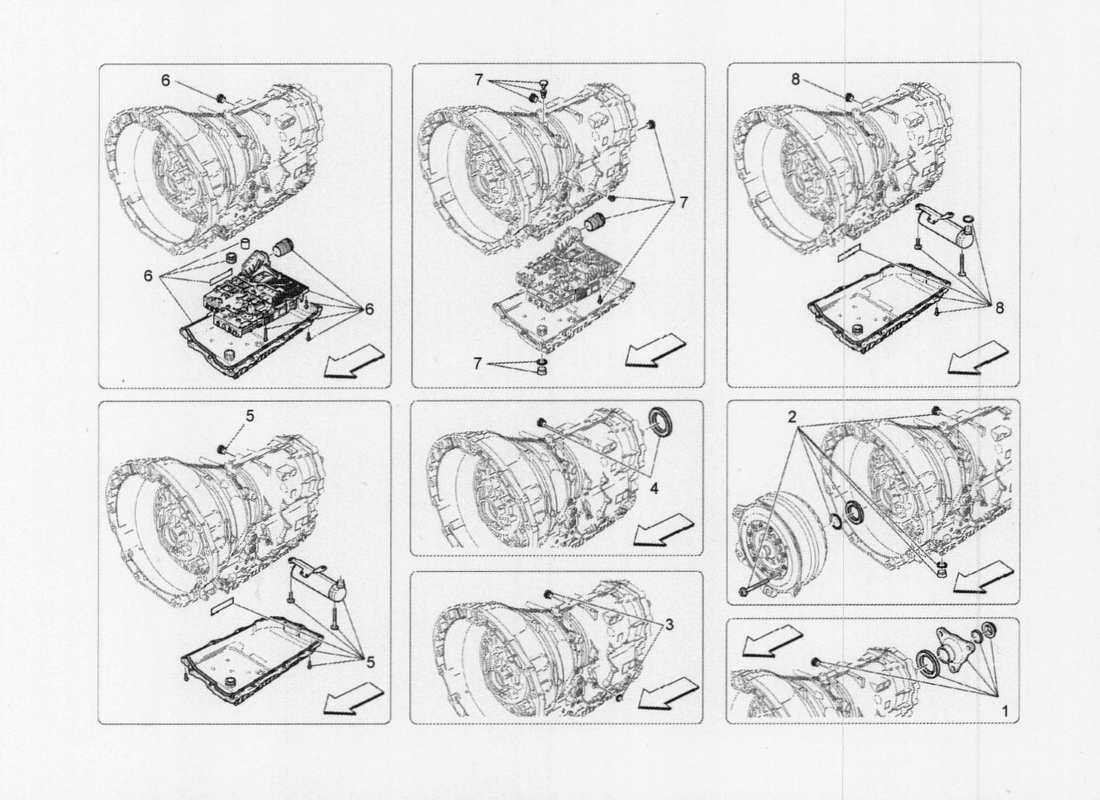 maserati qtp. v6 3.0 tds 275bhp 2017 gearbox housing part diagram