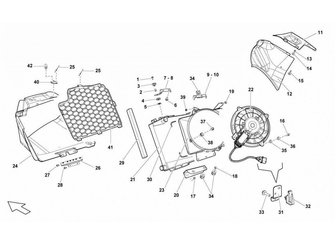 lamborghini gallardo sts ii sc water cooling system parts diagram