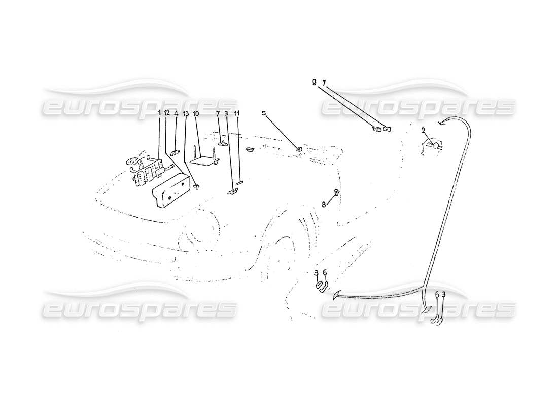 ferrari 275 (pininfarina coachwork) gruppo impianto elettrico part diagram