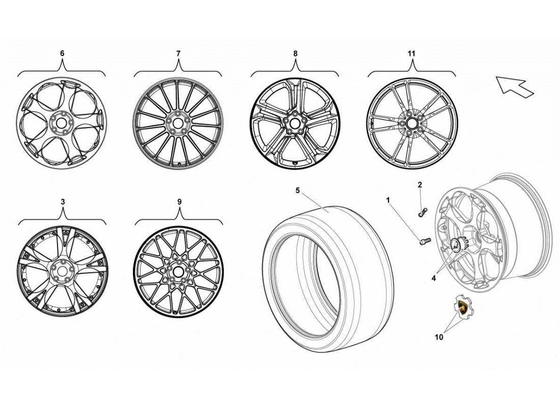 lamborghini gallardo sts ii sc rear tyre parts diagram