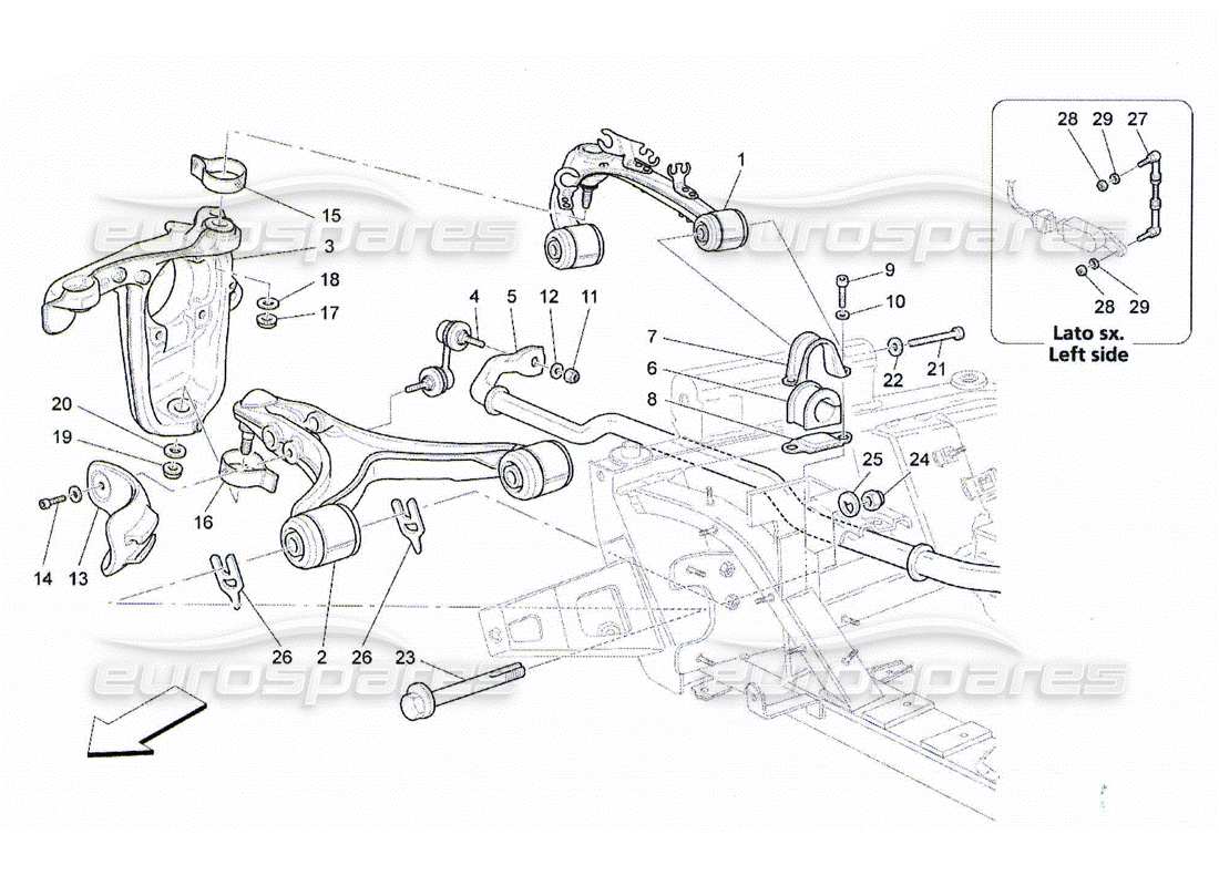 maserati qtp. (2010) 4.2 front suspension parts diagram