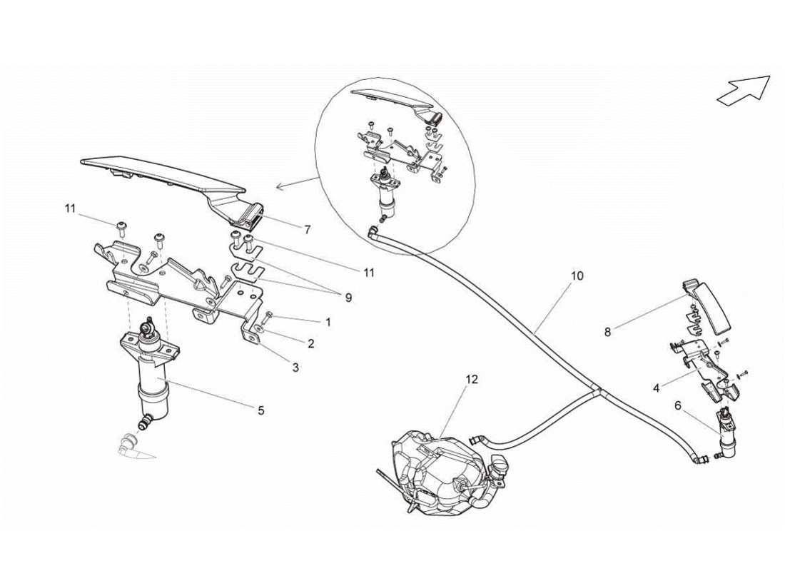 lamborghini gallardo lp560-4s update headlight washer part diagram