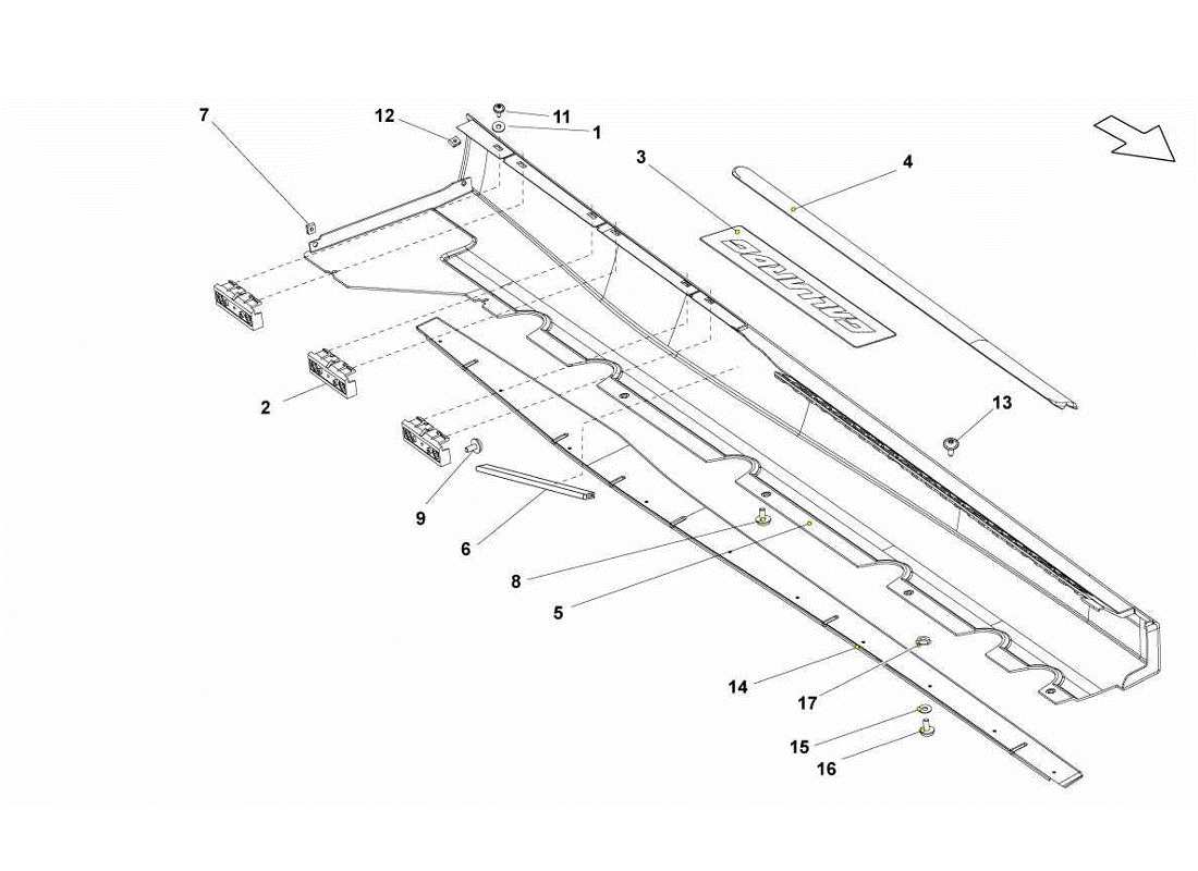 lamborghini gallardo lp560-4s update external side member parts diagram