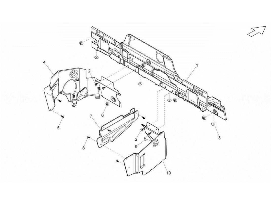 lamborghini gallardo lp560-4s update heat shield parts diagram