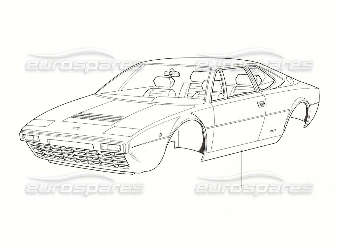 ferrari 308 gt4 dino (1976) body shell parts diagram