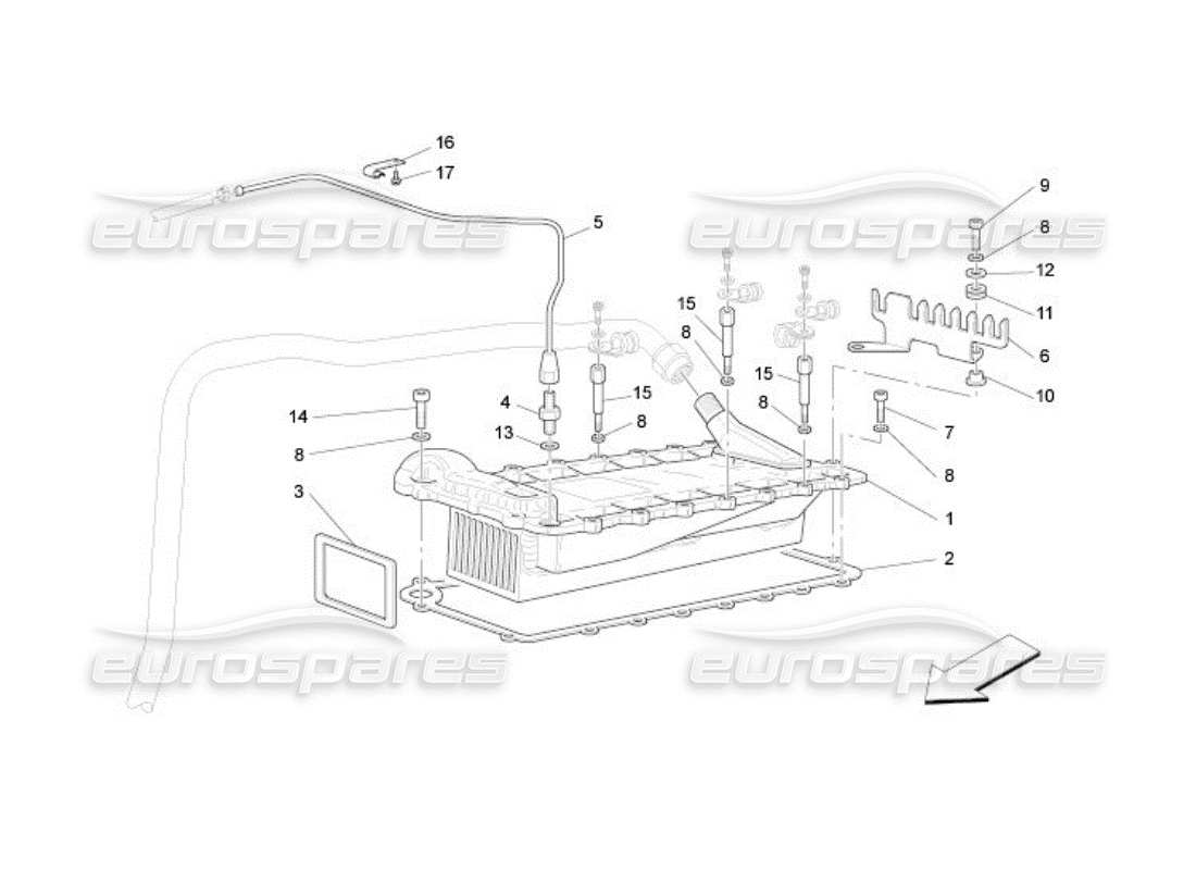 maserati qtp. (2005) 4.2 heat exchanger parts diagram