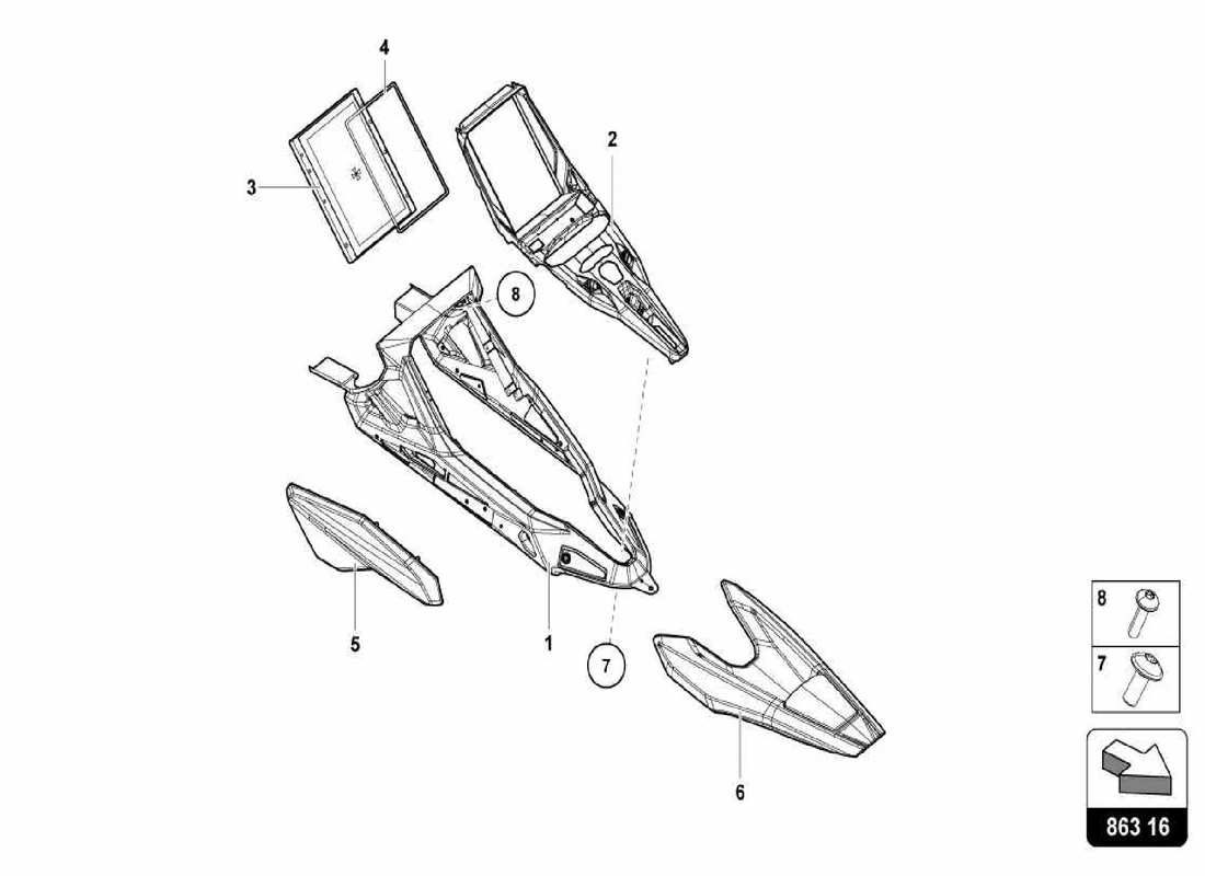 lamborghini centenario spider switch unit part diagram