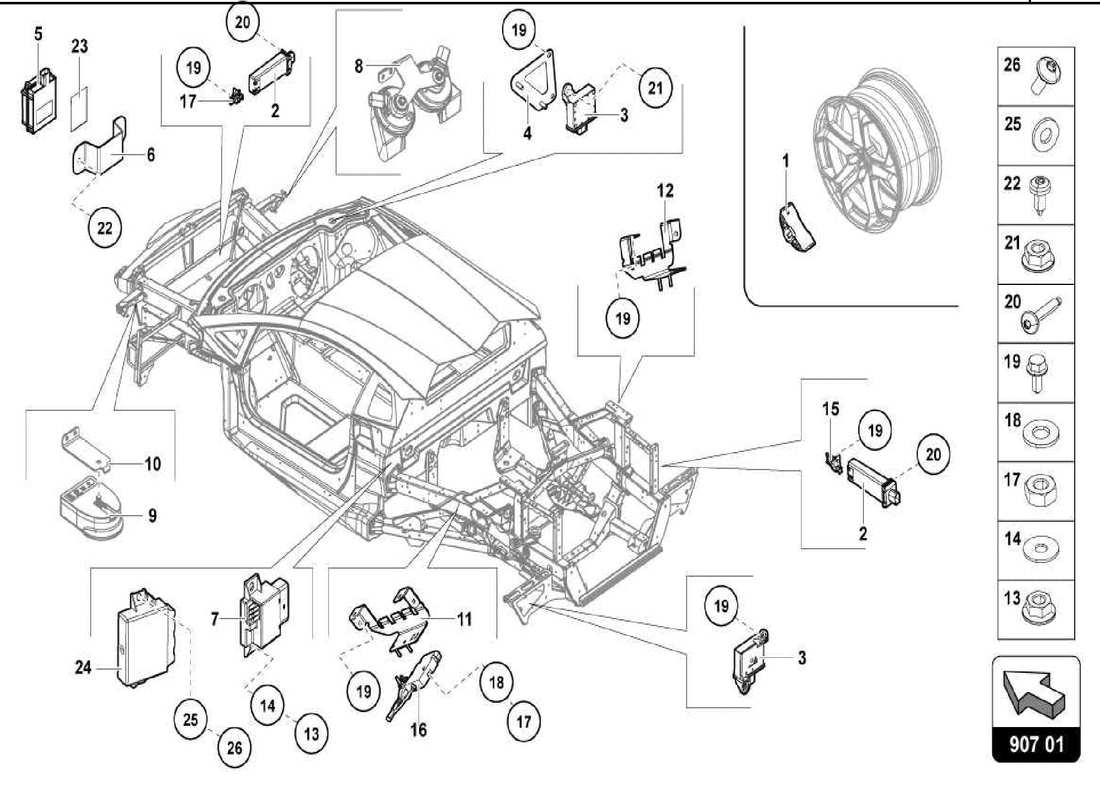 lamborghini centenario spider electronic control units part diagram