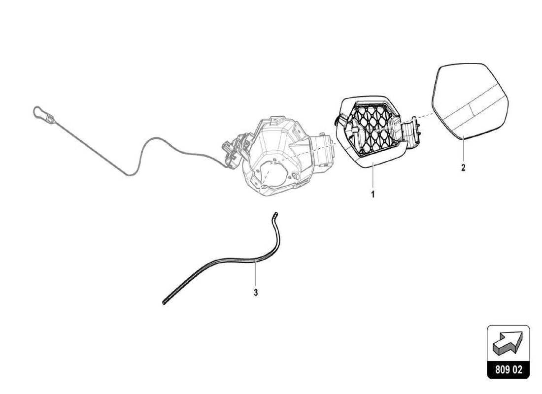 lamborghini centenario spider fuel filler flap part diagram