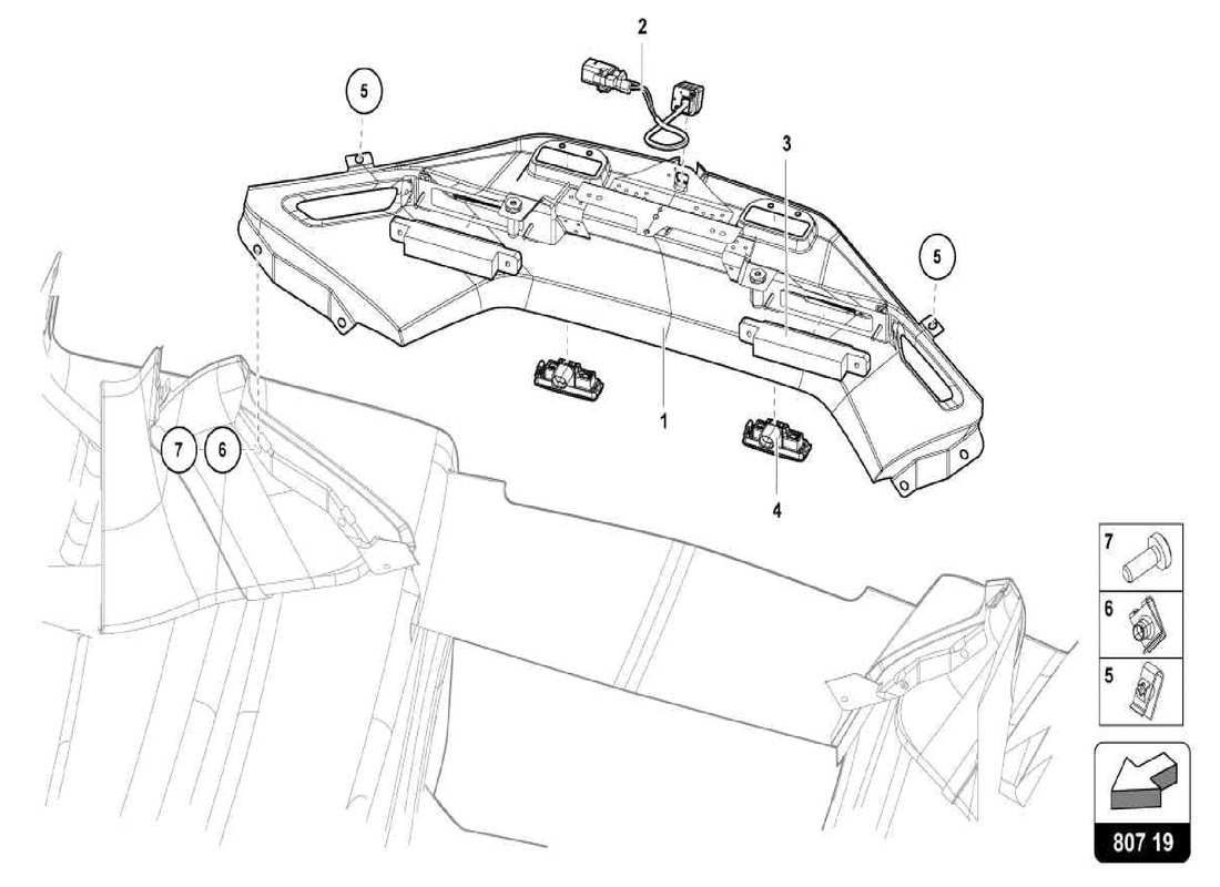 lamborghini centenario spider bumper electronics part diagram