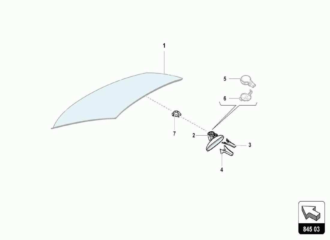 lamborghini centenario spider interior mirror part diagram