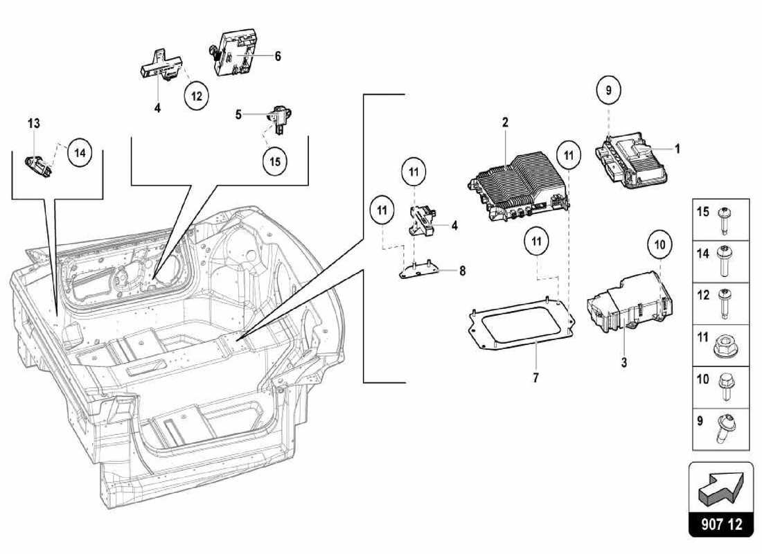 lamborghini centenario spider electronic control units parts diagram