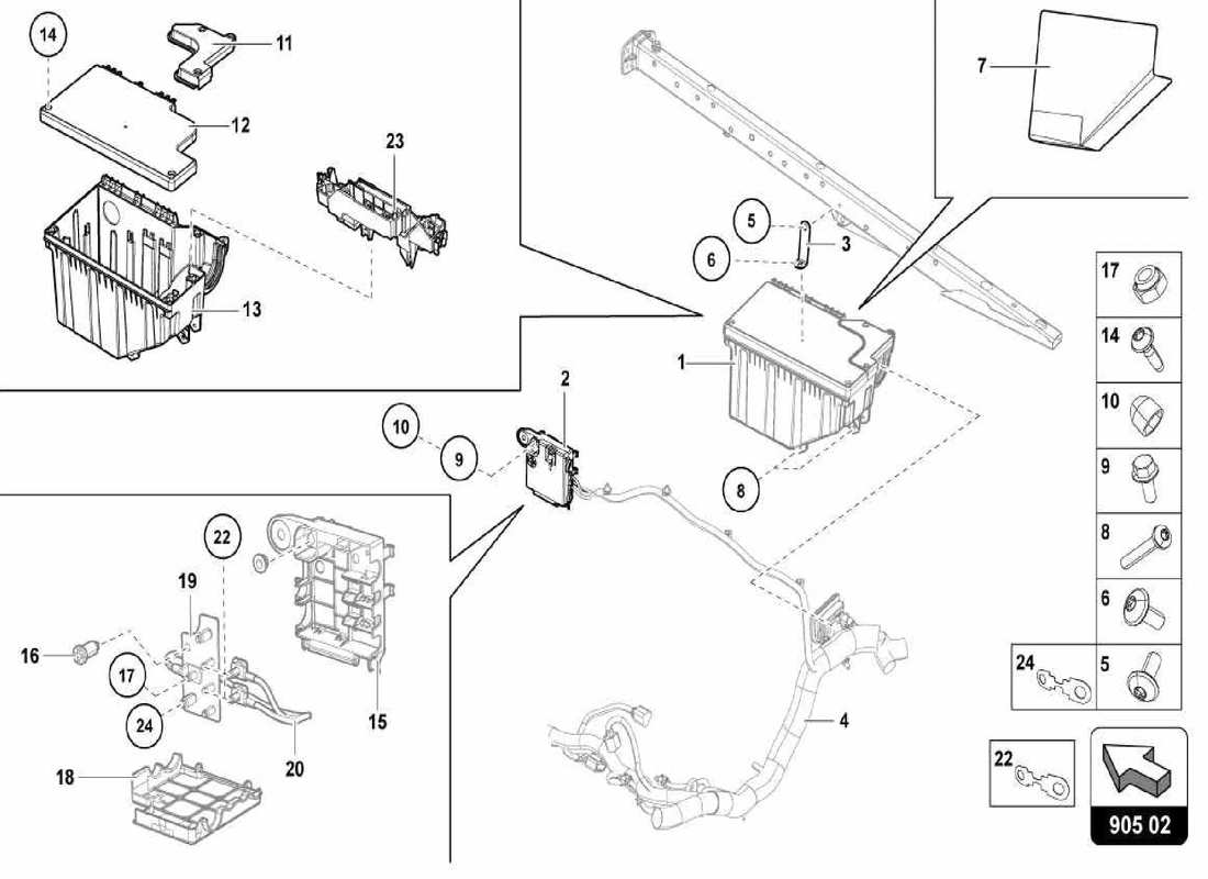 lamborghini centenario spider ignition electrics part diagram