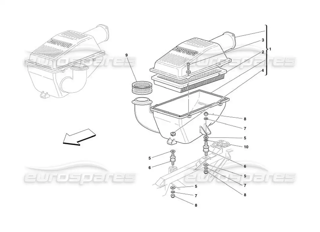 ferrari 575 superamerica air intake parts diagram