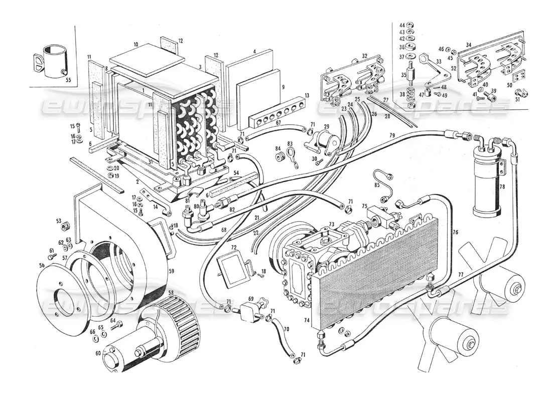 maserati indy 4.2 heating and conditioning part diagram
