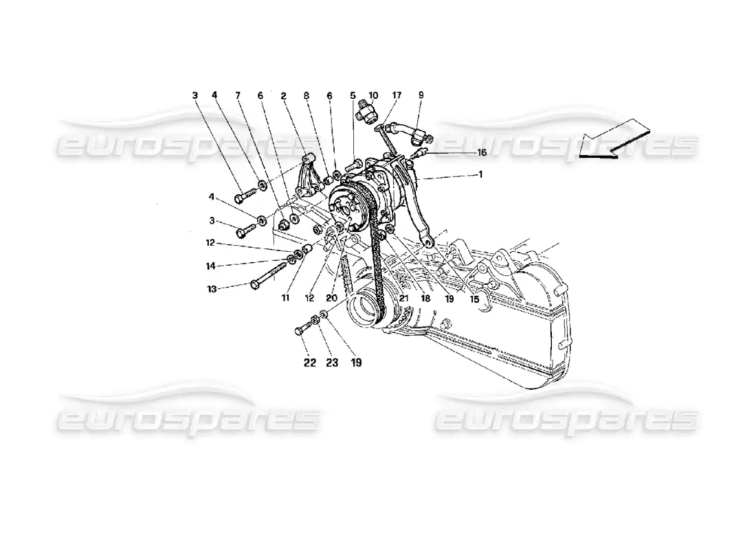 ferrari 512 tr air conditioning compressor parts diagram